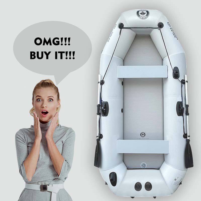 Fishing Kayak Inflatable - Надувная лодка 260 см для 3