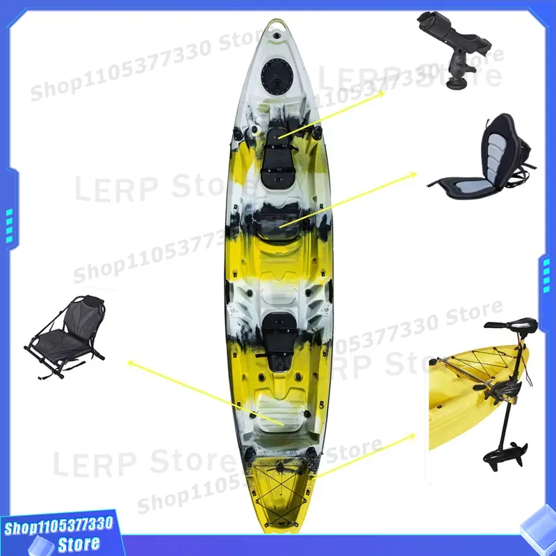 Двухместная пластиковая жестка – обзор и цена Fishing Kayak Sit In